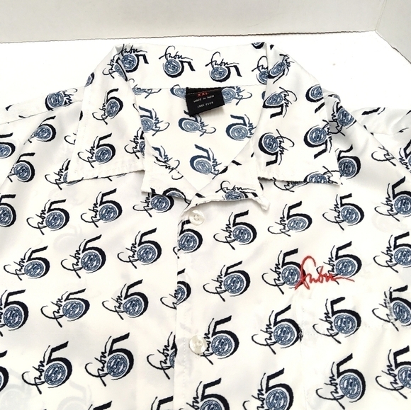 Fubu shirt button front white and blue Size: XXL - Picture 5 of 7